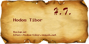 Hodos Tibor névjegykártya