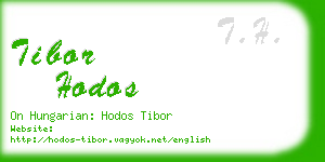 tibor hodos business card